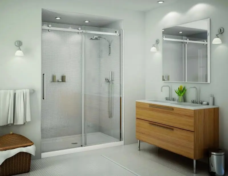 Glass Doors And Partitions For Bathroom And Shower: Types, Device, Components, Installation And Operation Features