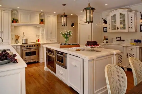 Shabby chic style in the kitchen interior