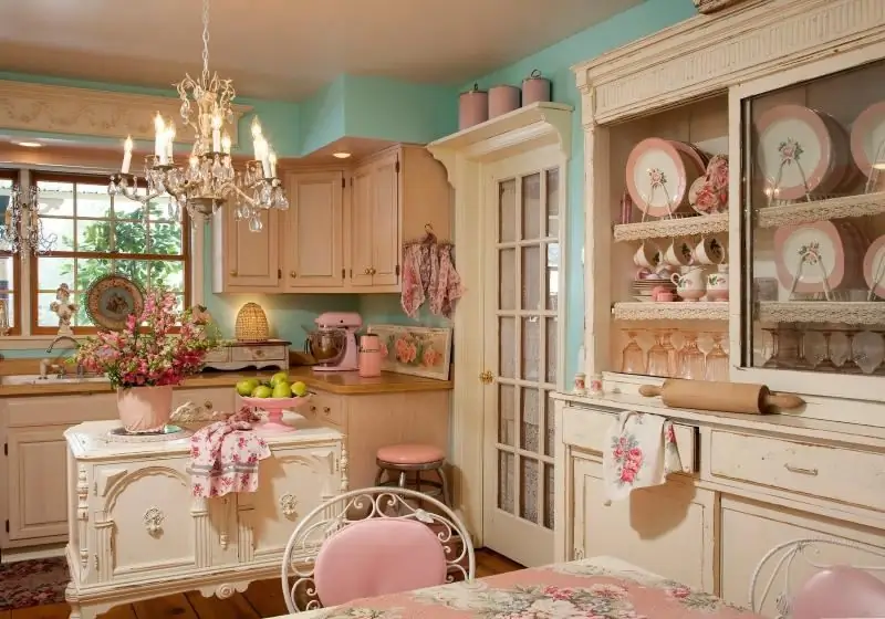 Kitchen Interior In The Style Of Shabby Chic: Examples Of Design Design, Choice Of Colors And Materials, Decoration, Furniture, Accessories, Photos, Videos