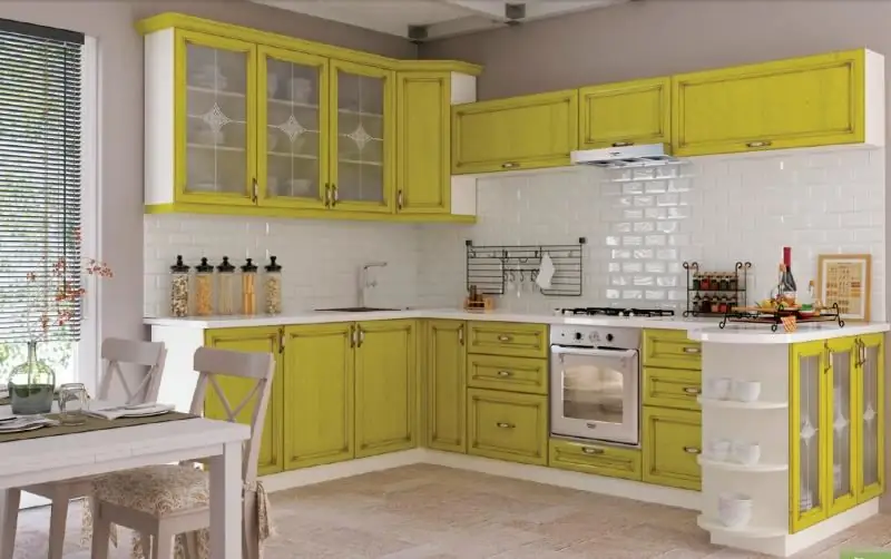 Kitchen With Patina On The Kitchen Set And Furniture: What It Is, Interior Design Features, Photo