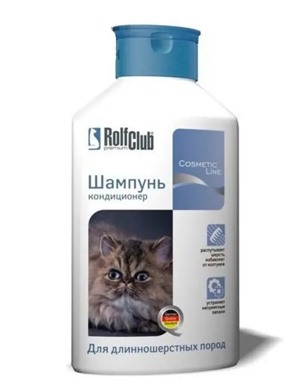 Shampoo para sa mga mahabang buhok na pusa Rolf Club