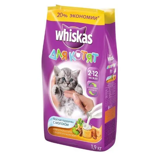 Menjar per a gatets de whiskas