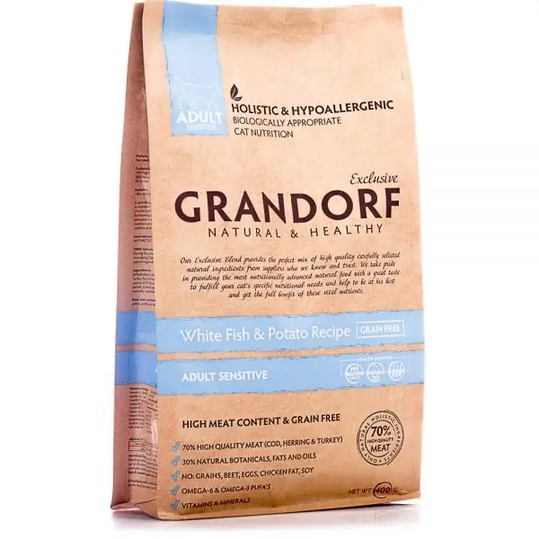 Holistic class food for cats with sensitive digestion Grandorf