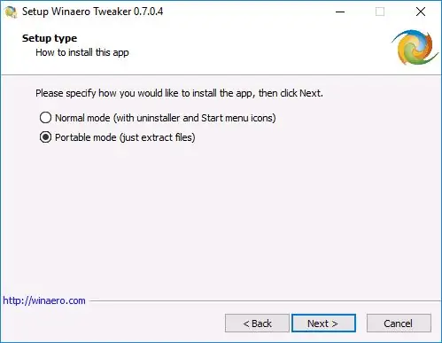 Installing Winaero Tweaker