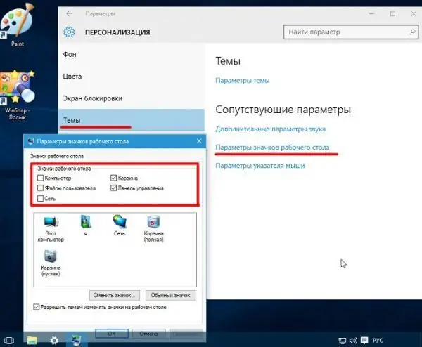 Windows 10'da sistem masaüstü simgelerinin görünümünü özelleştirme