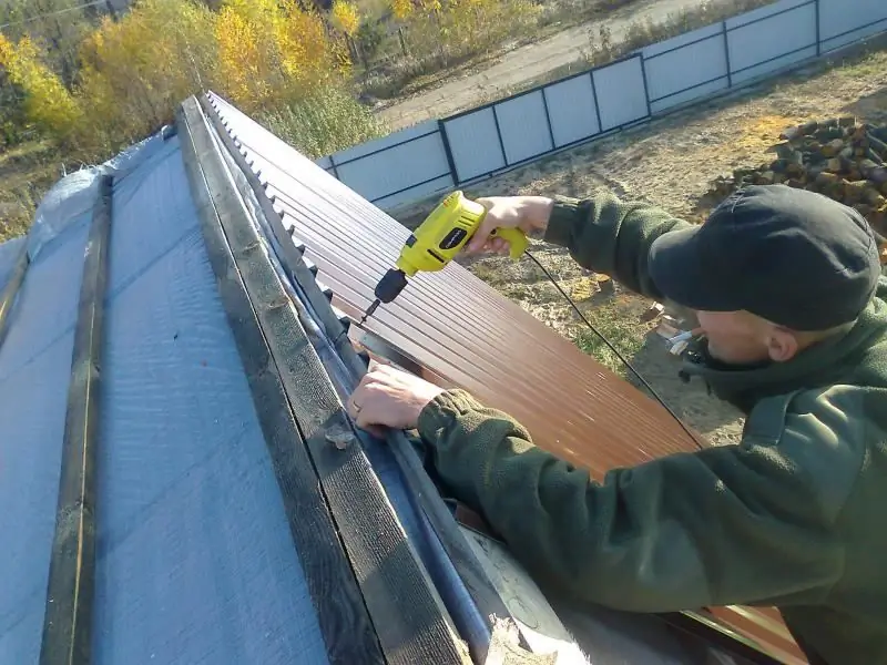 Roofing Device Made Of Profiled Sheet On Wooden Crate, Fixing Rules And Other Features