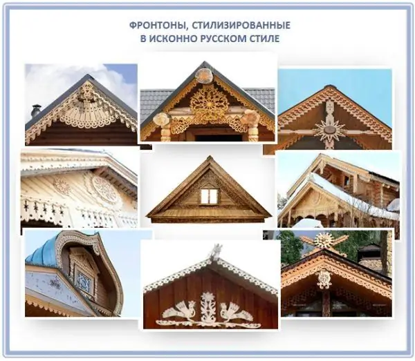 Alternativ for pediment dekor i russisk stil