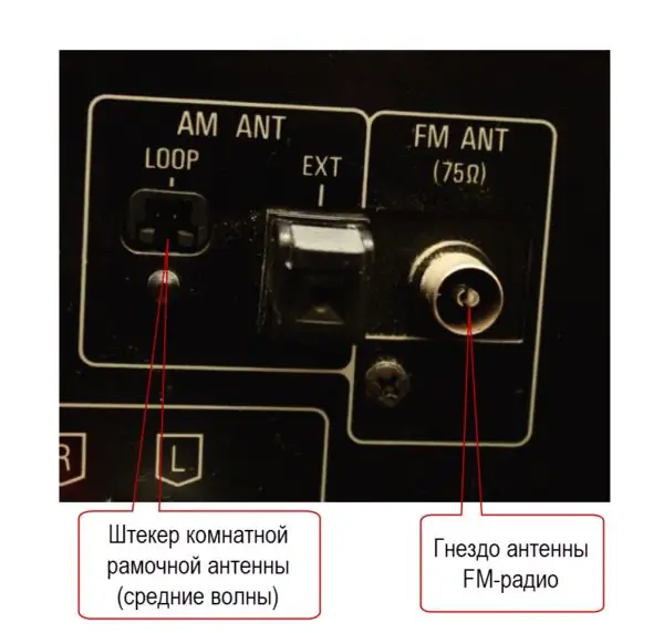 Muusikakeskuse antenni sisendid