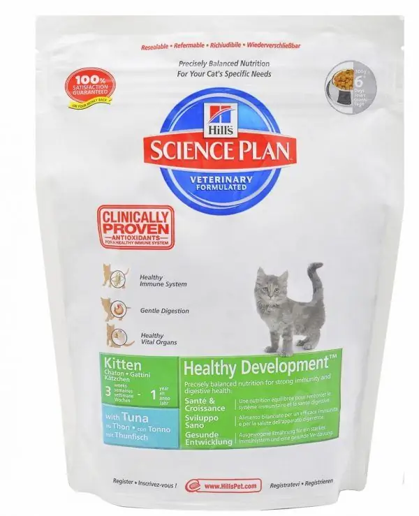 Hill's dry food for kittens with tuna