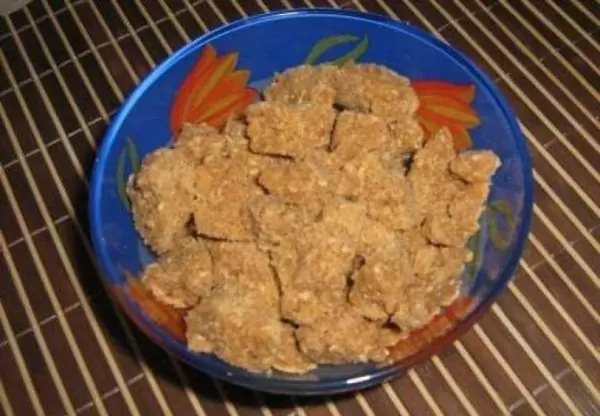 Halva pieces in a bowl