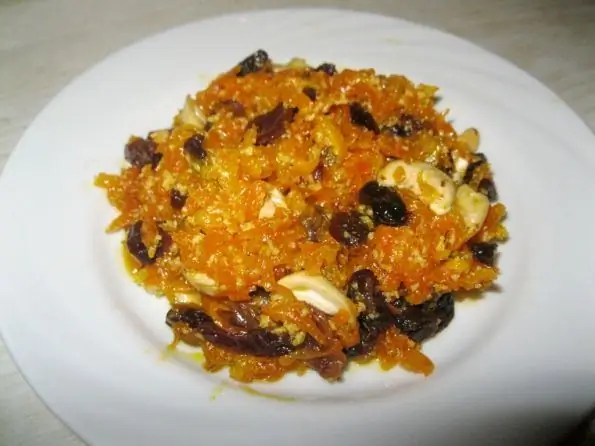 Indian halva in a plate