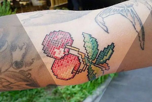 Tattoo - embroidered cherry