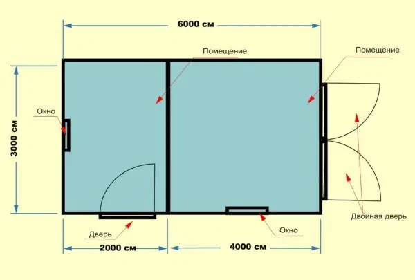 dibuix d’un graner a partir de blocs d’escuma