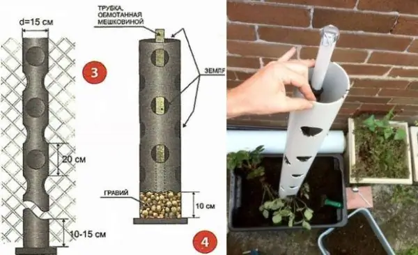 Vertikaalsete voodite valmistamine PVC torusse