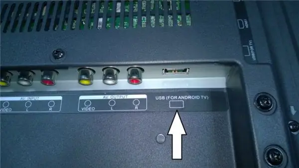 USB port for connecting a mouse and keyboard