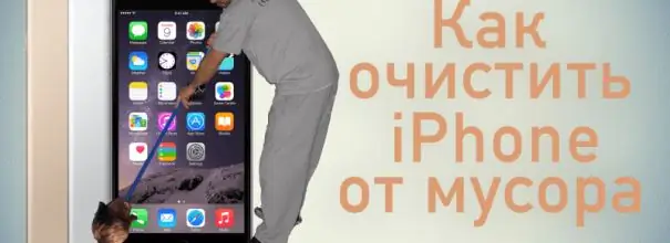 Čištění iPhone o odpadcích