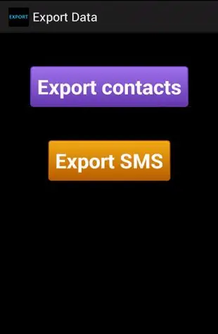 Export contacts via the "Export Contacts and CSV Data" application