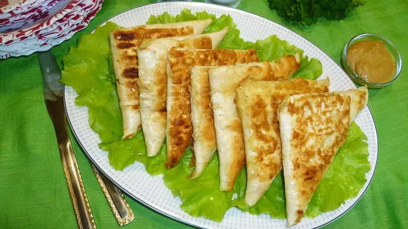 Tortas De Lavash Na Frigideira: Receita Com Foto E Recheio Com Queijo, Maçã, Repolho, Queijo Cottage, Batata, Ovo, Carne Picada, Cebola