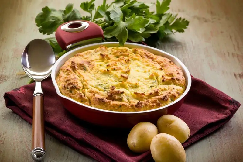 Tarte Aux Pommes De Terre Au Four Avec Viande Hachée Et Champignons: Une Recette étape Par étape Avec Photos Et Vidéos