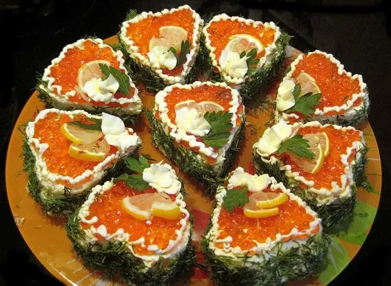 Original Appetizers With Red Caviar